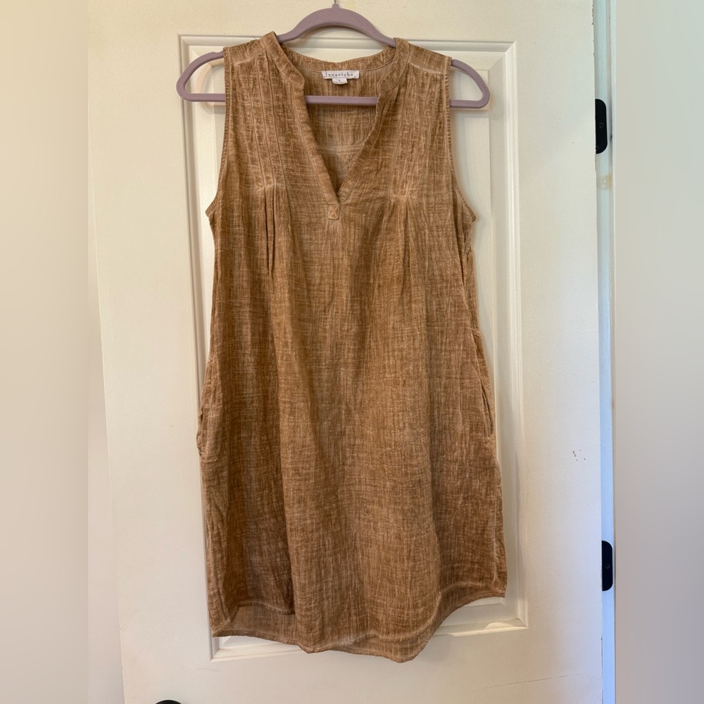 Love Riche Tan Sleeveless Dress